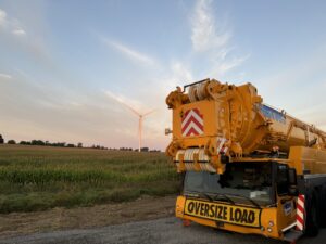 770 ton Liebherr crane windmill oversize load